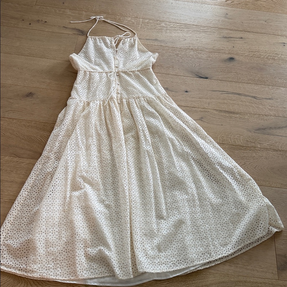 J Crew Collection Anguilla Halter Dress Eyelet Size 14 Wedding Grad Cocktail